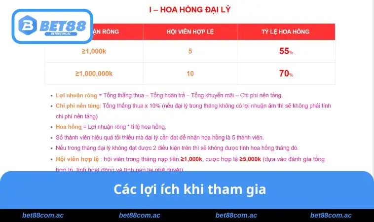 Các lợi ích khi tham gia