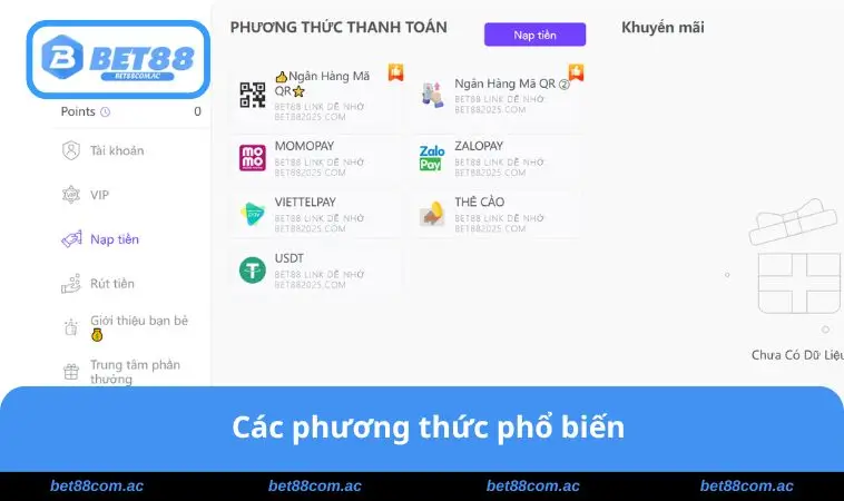Các phương thức phổ biến