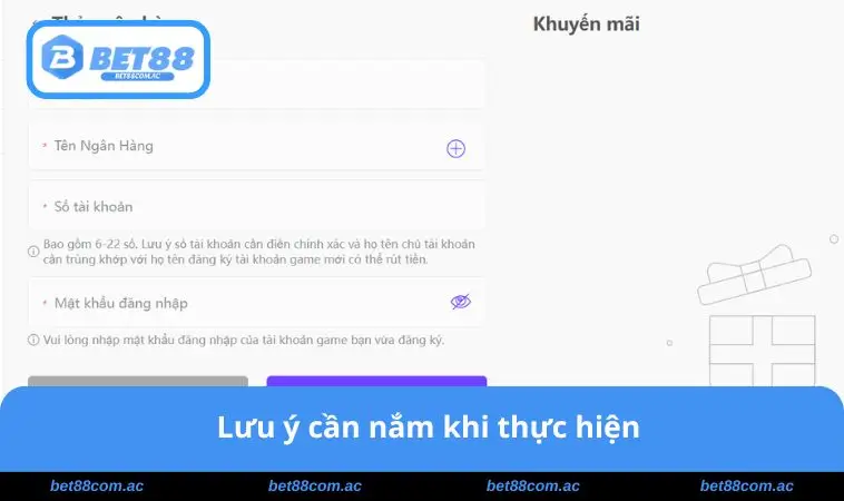 Lưu ý cần nắm khi thực hiện